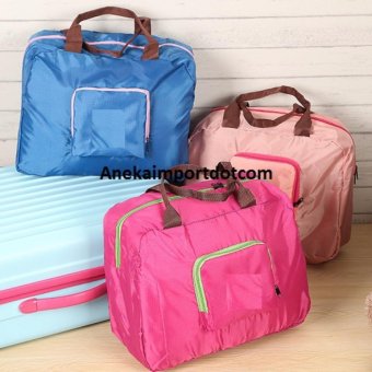 Anekaimportdotcom Travel Shopping Bag, Tas Lipat Fashion Wanita, Travelling Bag - Pink Tua