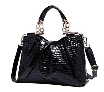 Alligator Leather Women Tote Handbag Bolsas De Couro Fashion Famous Brands Shoulder Bag Black Bag Ladies Bolsa Femininas Sac 188-black - intl