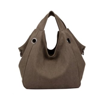 360DSC Fashion Special Design Large Capacity Canvas Women Tote Handbags Hobo Bag - Coffee- INTL