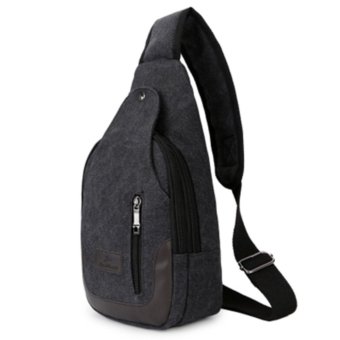 New Men's Chest Bag Leisure Messenger Bag Canvas Bag Shoulder Bag Men Bag Chest Diagonal Backpack - intl