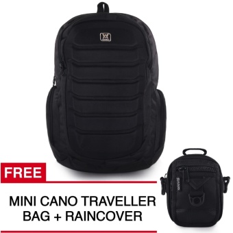 Gear Bag Aligator Backpack - Black + Raincover + FREE Cano Traveller