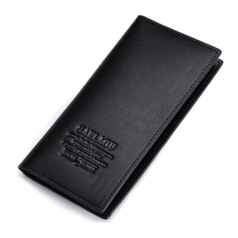 4ever 1pcs Man Soft PU Long Thin Wallet Multi-card Bit Purse Handbag (Black) - intl