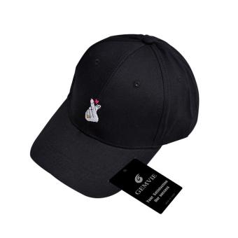 GEMVIE Trendy Men Women Peaked Cap Korean Style Unisex Cotton Baseball Hat Fashion Accessories (Black) - intl