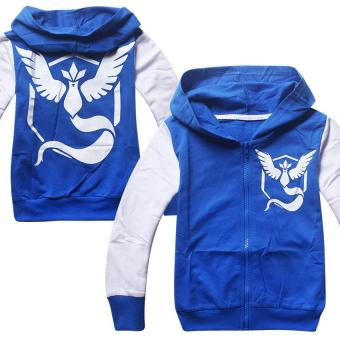 'Kisnow 3-12 Years Old Boys'' 95-145cm Body Height Cotton Cartoon Hooded Sweaters(Color:Blue) - intl'