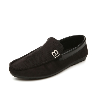 ZUNCLE Men's Fashion Casual Flat Shoes (Black)