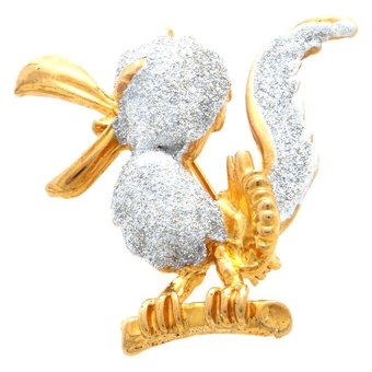 1901 Jewelry Cute Bird Brooch - Bros Wanita - Putih
