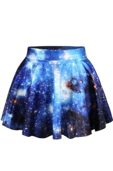 Jiayiqi Cosmic Intergalactic High Waist Skirt (Star Trek Blue)