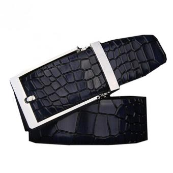 New Style Man's Business Belt Genuine Cowhide Leather Crocodile Grain Waisebelt MBT1601-6 - Intl