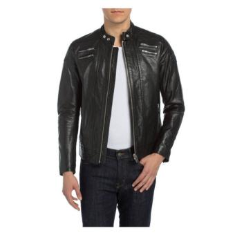 Leather Jacket Maskulin Black Raider