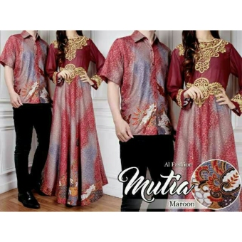 Batik Mutia Ez Couple - Maroon