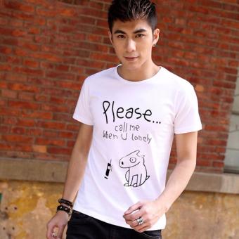 Jiayiqi Men Short Sleeve T-shirts Fashion Sport Cotton T-shirt Tops Polo Tee - intl