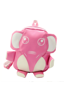 Critical Edition Fashion Wind Super Of Cartoon Cute ElephantBackpack College Leisure Backpack Pink Elephant - intl