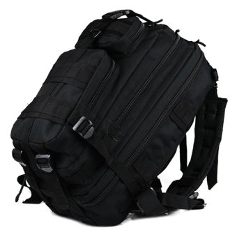 Tas Ransel Tentara Army Camouflage Travel Hiking Bag 24L - Black