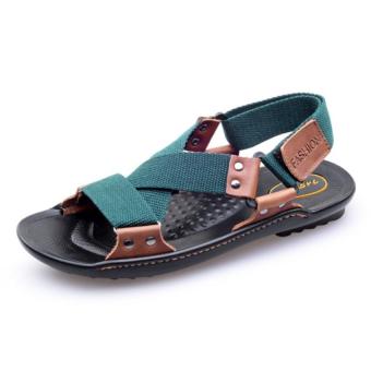 ZHAIZUBULUO Men Sandals Summer Beach Slipper HN-999 Blue - intl