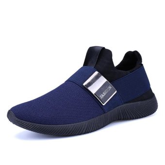 TL Men's Casual Sports Shoes, A Pedal, Breathable Mesh Mesh Shoes, Korean Version of The Trend of Soft Bottom Sets of Feet (blue) - intl