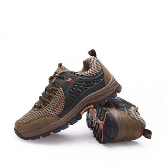 'Kisnow Men''s Sports Travel Hiking Camping Fashion Sneakers(Color:Brown) - intl'
