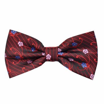 2017 New Men's Wedding Party Red Bow Tie Luxury Butterfly Cravat Silk Adjustable Business Bowties Gift Box 1020 (Red) - intl