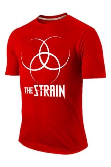 Cosplay Men's FX The Strain Logo Flag T-Shirt (Red)