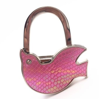 BolehDeals BolehDeals Foldable Peace Dove Purse Hanger Handbag Safer Table Hook Decor Pink