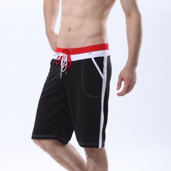 Yazilind Mens Sport 2 Drawstring Black Pants Size S- Intl