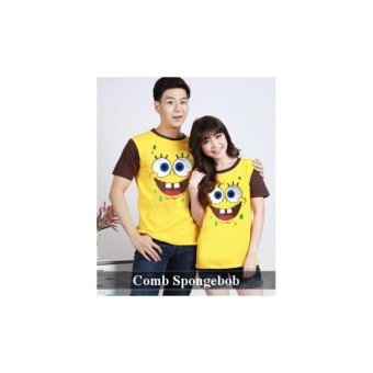 Kaos Couple Murah | Baju Pasangan Keren | Comb Spongebob