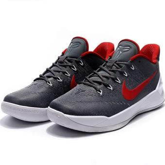 Summer Sports Sneakers For Zoom Kobe 12th AD Basketball Shoes Men (Grey/Red) - intl