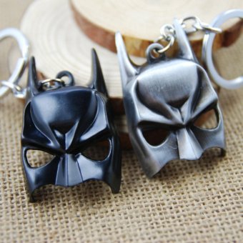 2pcs Movie Key Chain Batman Mask Keychain Men Gift Key Chain Key Holder - intl