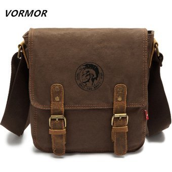 VORMOR Brand Thick canvas bag high quality men messenger bags fashion shoulder bags brand men bag - intl