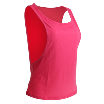 BolehDeals tank top rompi wanita untuk olahraga pelatihan fitness tanpa lengan merah XL - Internasional