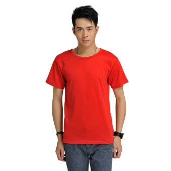 Baju Olahraga Mesh Pria O Neck Size L - 85301 / T-Shirt - Red