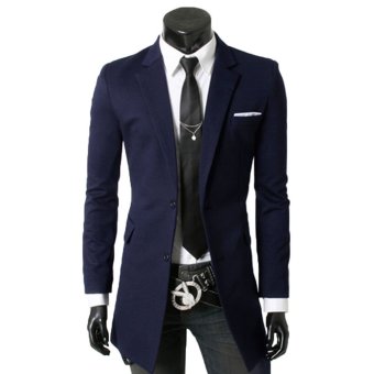 Fashion Pria - Blazer Pria New Fashion Male Dark Blue
