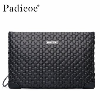hot sale genuine leather clutch bag for men fashion brand real cowhide top quality bags wristlet handcraft male purse - intl