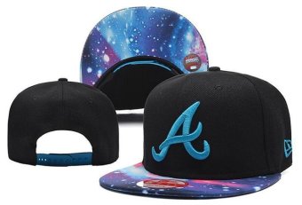 Women's Snapback Caps Fashion Atlanta Braves MLB Men's Baseball Sports Hats Beat-Boy Hat Casual Ladies Girls Simple Black - intl