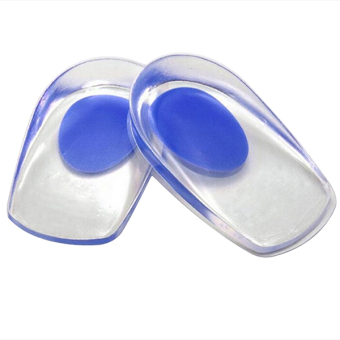 Phoenix B2C Gel Shoes Insoles Cushion Heel Cup Massage Pads Inserts Heel Pain Spur Silicone (Blue)