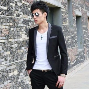 blazer pria korean style slimfit black