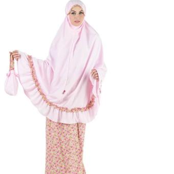 Belvanian Mukena Fashion Allura 047 - Cotton - Pink Yellow