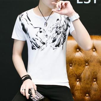 'Kisnow Men''s Korean Slim Fashion Milk Silk T-shirts(Color:Main Pic) - intl'