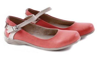 Garucci GWJ 6040 Sepatu Flat Shoes Wanita - Sintetis - Cantik (Pink Kombinasi)