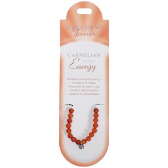 SF1 Carnelian Bead Bracelet Aksesoris Gelang Batu - Orange