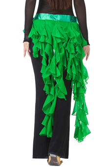 Phoenix B2C Belly Dance Waistband Hip Scarf Dancewear Belt Wave Tassel Costume Waist Chain (Dark Green)