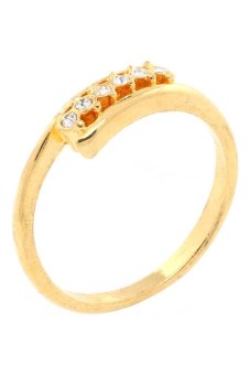 1901 Jewelry Swarovsky Ring 146 - Cincin Wanita - Emas