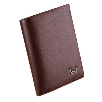 BoGeSi Trendy Korean Genuine Vertical Leather Mens Wallet(Brown) - intl