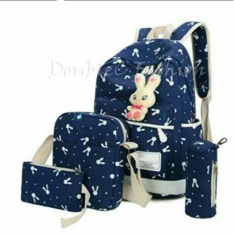 DoubleC Fashion Tas Backpack 4in1 Rabbit Navy