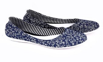 Garucci GAB 6045 Sepatu Flat Shoes Wanita - Canvas - Cantik (Biru)