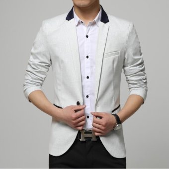 Jaket Jas - Jas Formal Pria White Elegant Style - Putih