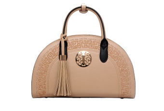 360DSC Women Classical National Wind PU Leather Tassel Shells Tote Handbags Shoulder Bag - Khaki- INTL