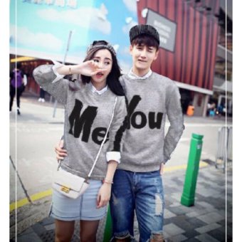 Jakarta Couple - Sweater Couple You & Me Abu