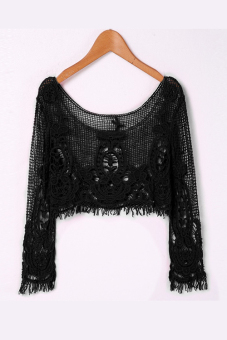GE Europe and the United States lace blouse With a brief paragraph head smock One size(Yollow)
