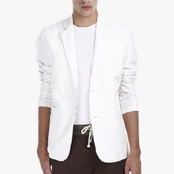 BestBlazer white solid blazer (Putih)