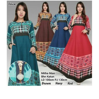 168 Collection Maxi Dress Misch Gamis-Navy